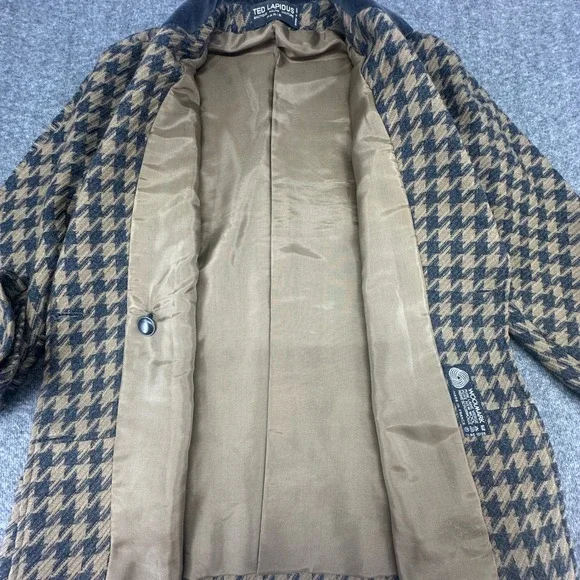 Ted Lapidus Paris Vintage Wool Houndstooth‎ Blazer&Skirt Set 42 Made in France - Picture 12 of 13